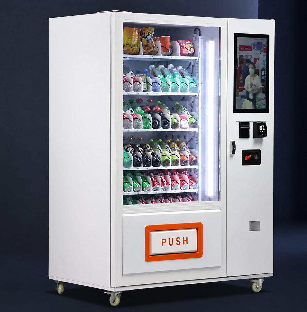 Automat gastronomiczny do sprzedaży napojów i przekąsek